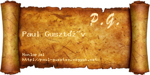 Paul Gusztáv névjegykártya
